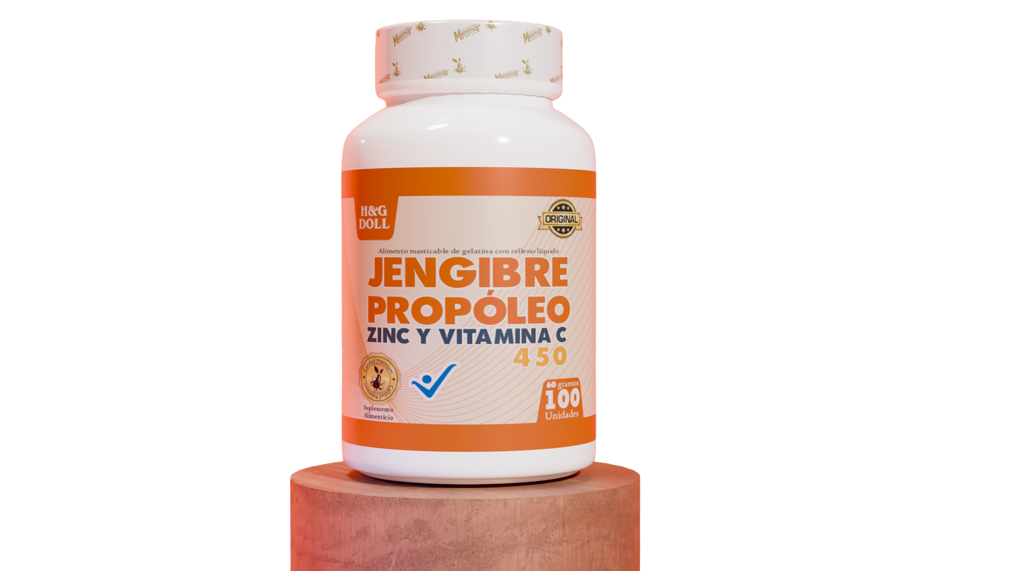 JENGIBRE + PROPÓLEO + ZINC + VITAMINA C