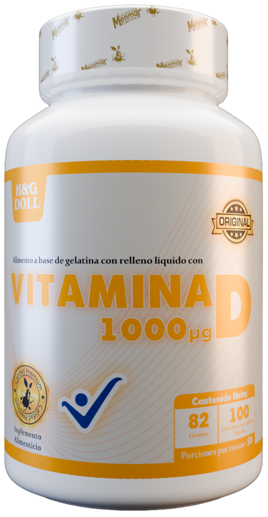 Vitamina D 1000mcg H&G Doll Gelatina Rellena Líquida x100 Und