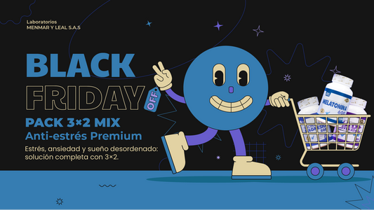 BLACK FRIDAY 🔥 Combo Premium 3×2: Melatonina + NAD+ + Glicinato Magnesio — Paga $126.000 y llévate los 3