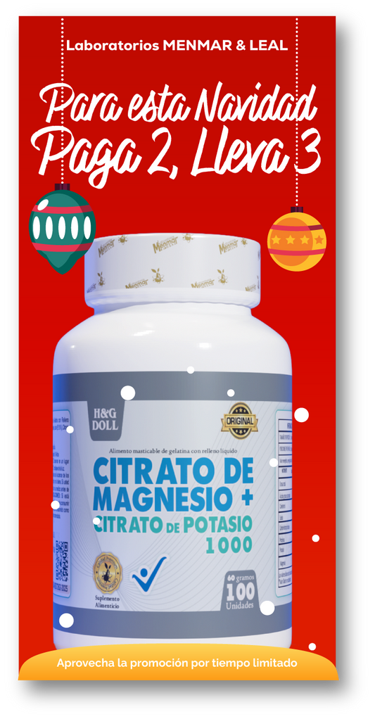 Paga 2 y Lleva 3 en Citrato de Magnesio + Citrato de Potasio – Ahorra $65.000 SOLO HOY