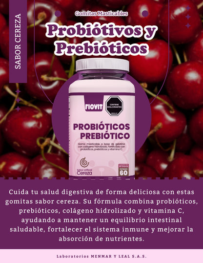 Probióticos Prebióticos Fiovit Vitaminas Gummies x60 Und