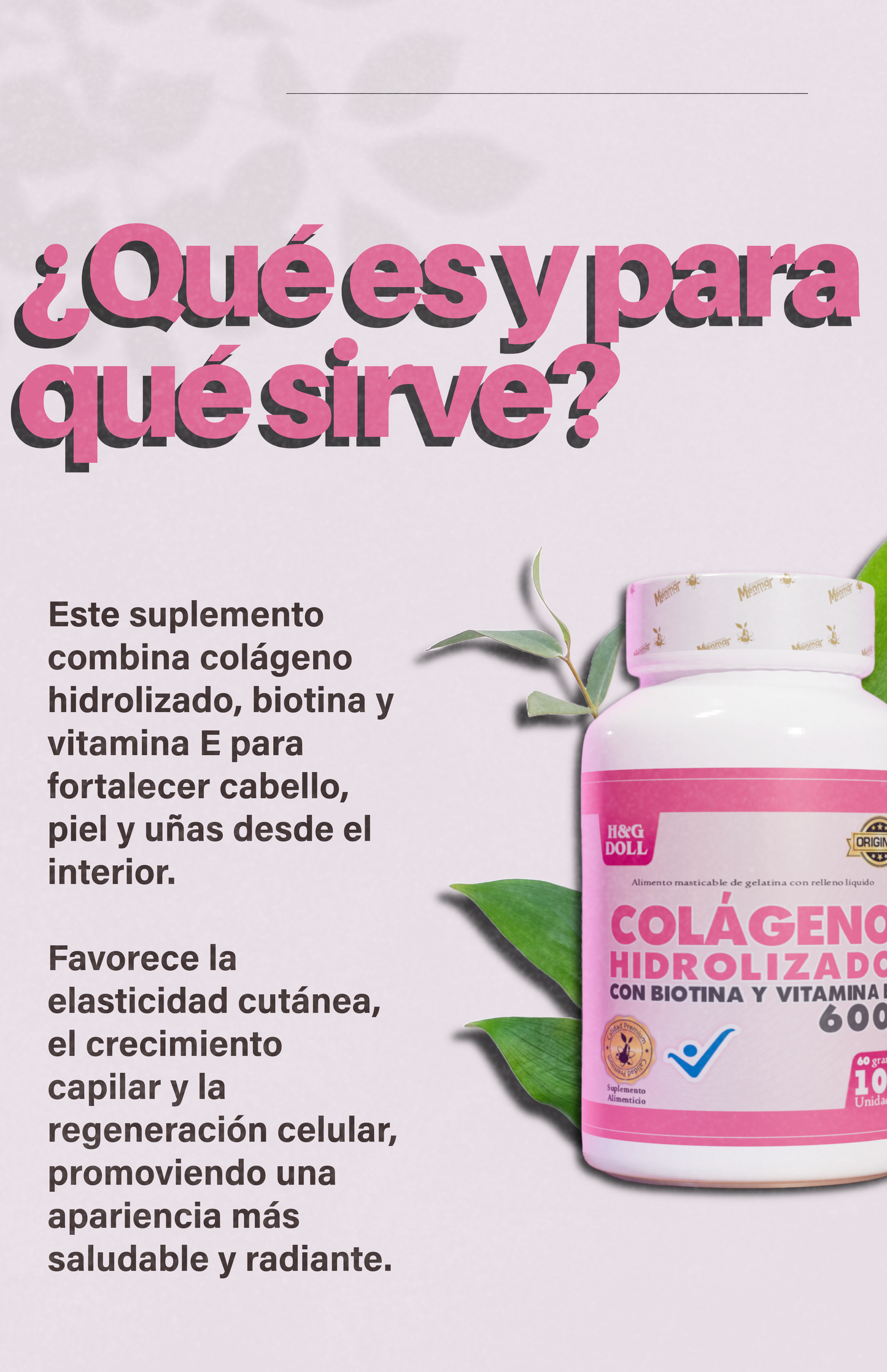 Colágeno Hidrolizado + Biotina + Vitamina E