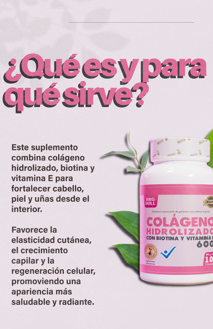 Colágeno Hidrolizado + Biotina + Vitamina E