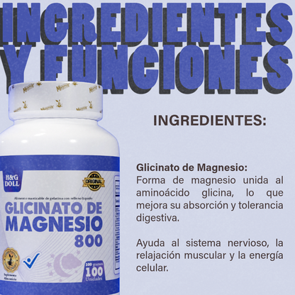 GLICINATO DE MAGNESIO 800