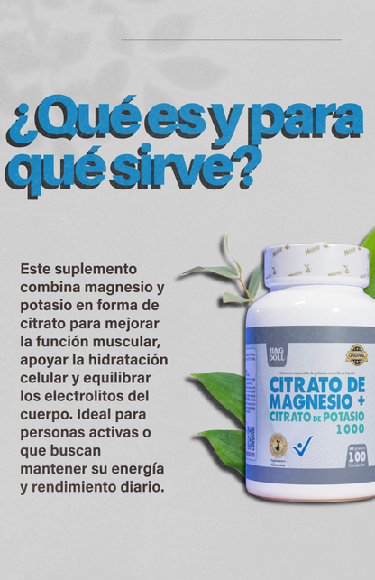 CITRATO DE MAGNESIO + CITRATO DE POTASIO