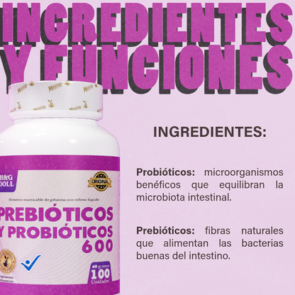 PREBIÓTICOS Y PROBIÓTICOS 600