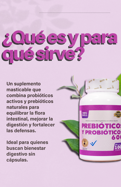 PREBIÓTICOS Y PROBIÓTICOS 600