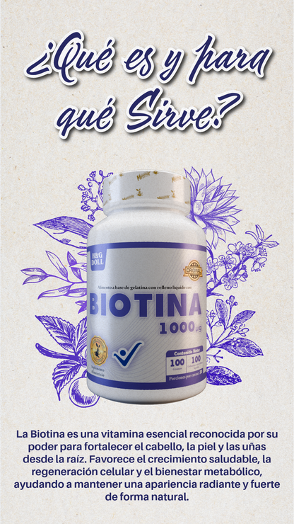 Biotina 1000mcg H&G Doll Gelatina Rellena Líquida x100 Und