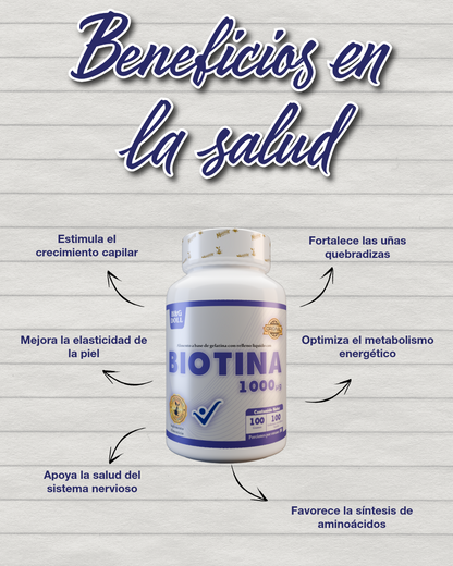 Biotina 1000mcg H&G Doll Gelatina Rellena Líquida x100 Und