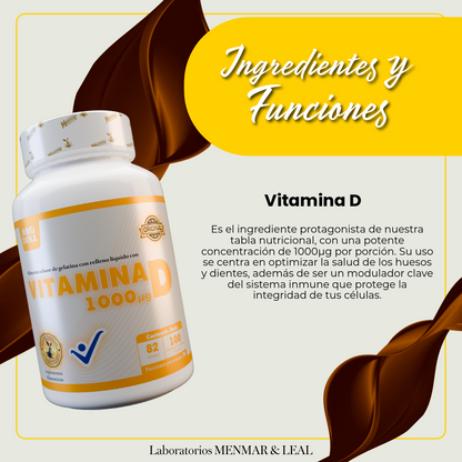 Vitamina D 1000mcg H&G Doll Gelatina Rellena Líquida x100 Und