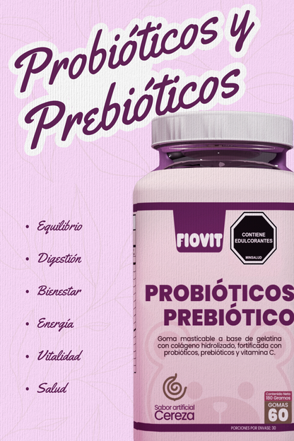 Probióticos Prebióticos Fiovit Vitaminas Gummies x60 Und
