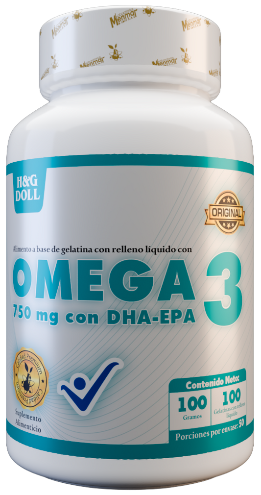 Omega 3 Con DHA-EPA H&G Doll Gelatina Rellena Líquida x100 Und