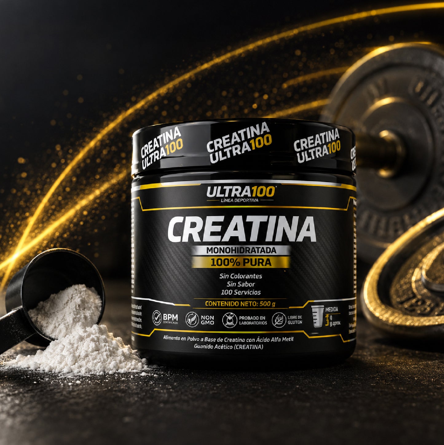 Creatina Ultra 100 Monohidratada 100% Pura - 500g | 100 Servicios