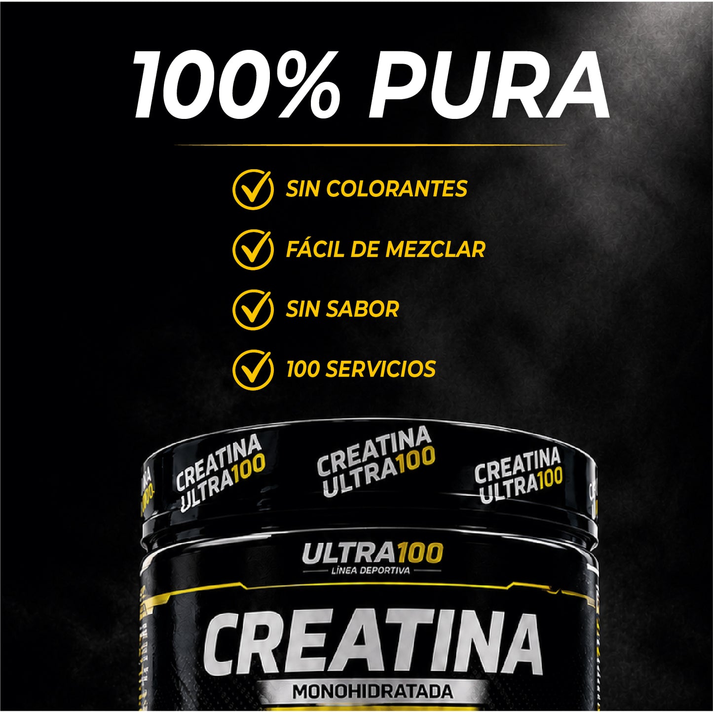 Creatina Ultra 100 Monohidratada 100% Pura - 500g | 100 Servicios
