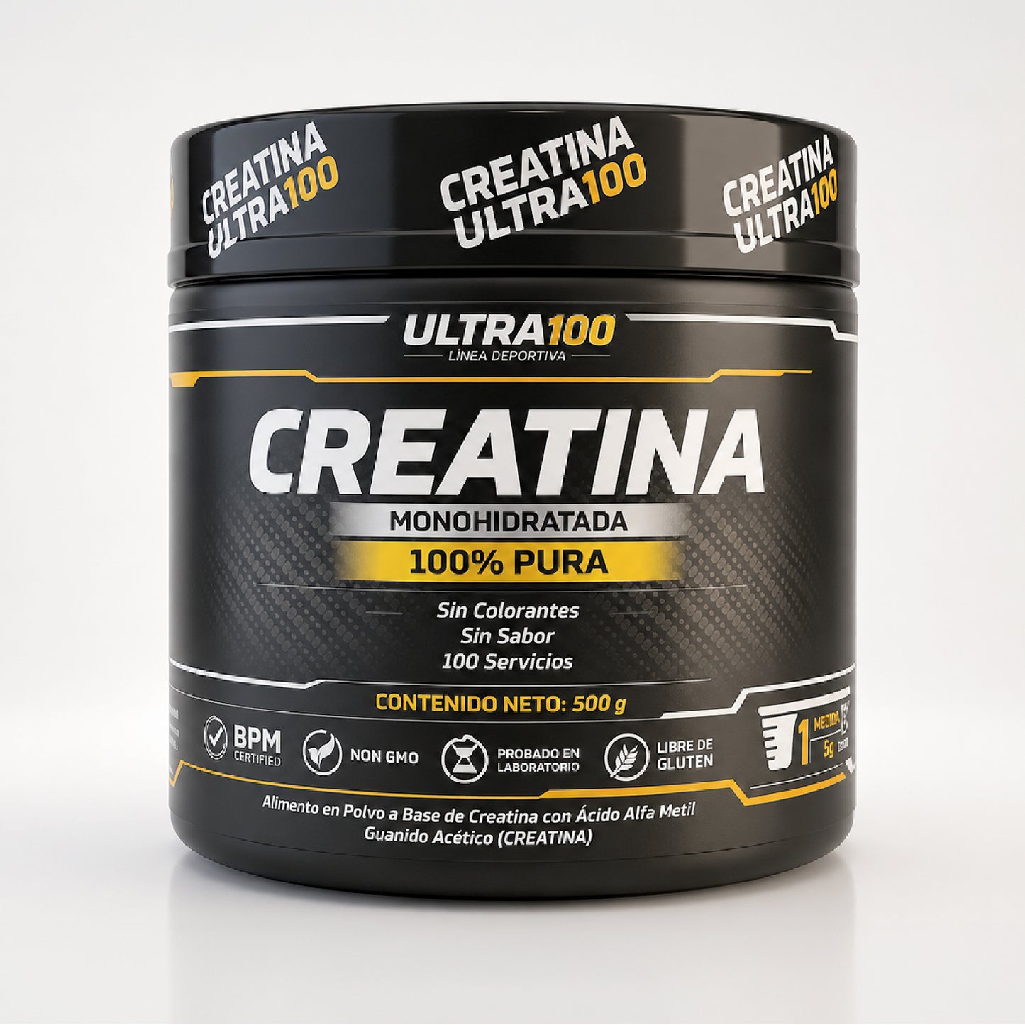 Creatina Ultra 100 Monohidratada 100% Pura - 500g | 100 Servicios
